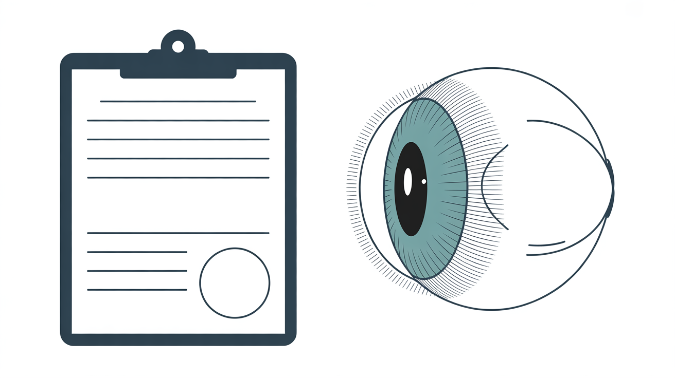 Starting contact lens parameters on a clipboard versus a trial lens on eye; starting parameters are not a prescription.