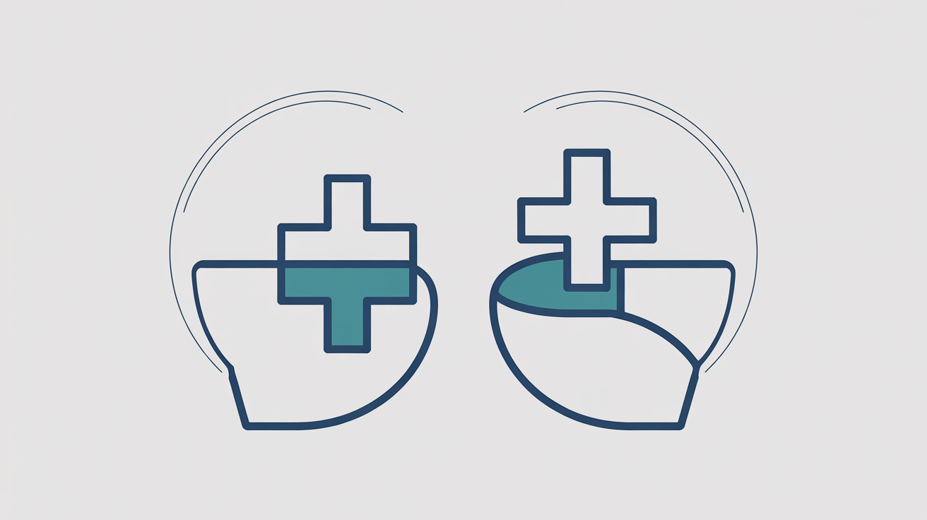 Two power crosses showing spectacle-plane meridians versus cylinder reconstructed after vertex at the corneal plane.